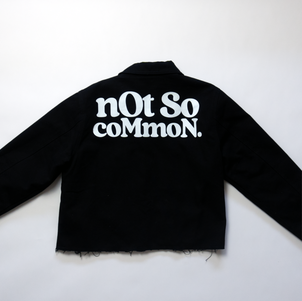 "nOt So CoMmoN" Cropped Jacket - Black